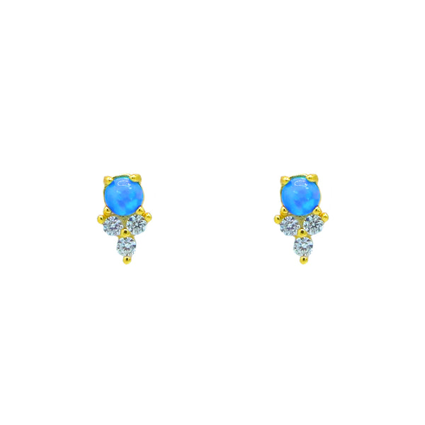 Blue Sparkle Iridescent Earrings