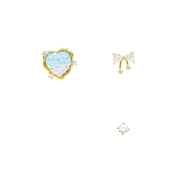 Heart Shimmer Stud Set