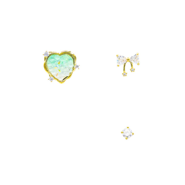 Heart Shimmer Stud Set