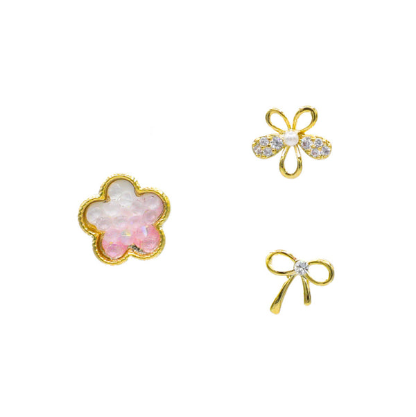 Flower Bow Earring Set