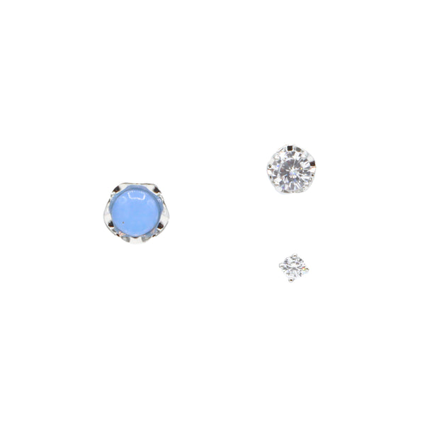 Sky Blue Charm Earrings Set