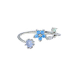 Blue Daisy Ring