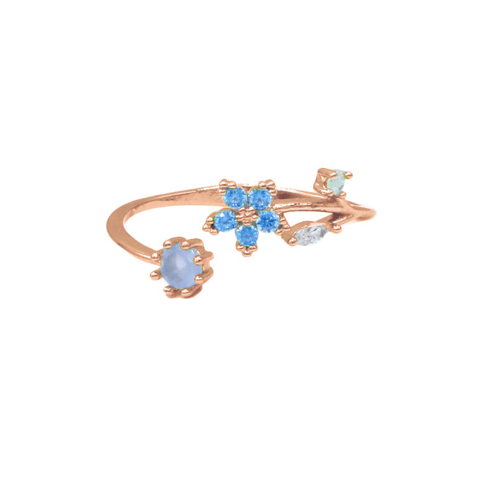 Blue Daisy Ring