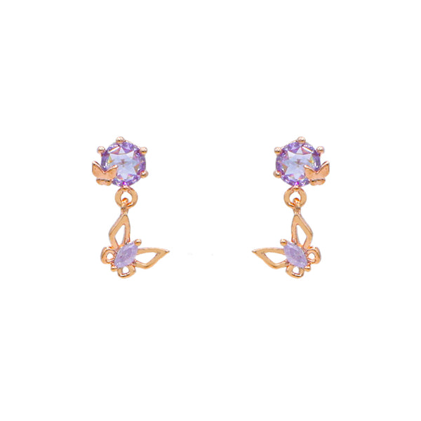 Violet Whisper Butterfly Earrings