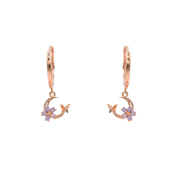 Fairy Butterfly Hoop Earrings