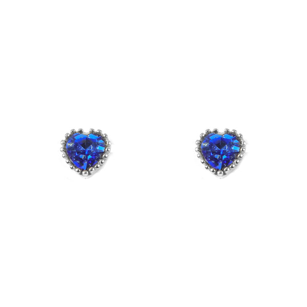 Royal Blue Heart Earrings