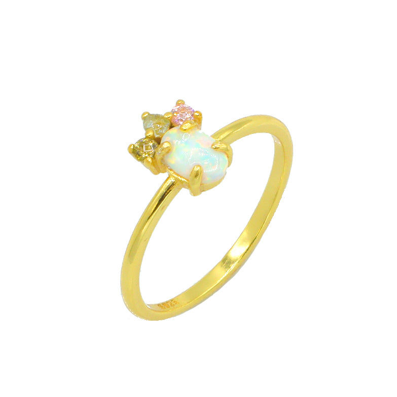 Crowned Opal Ring