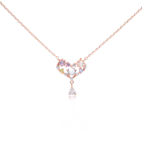 Jewel Heart Prism Necklace