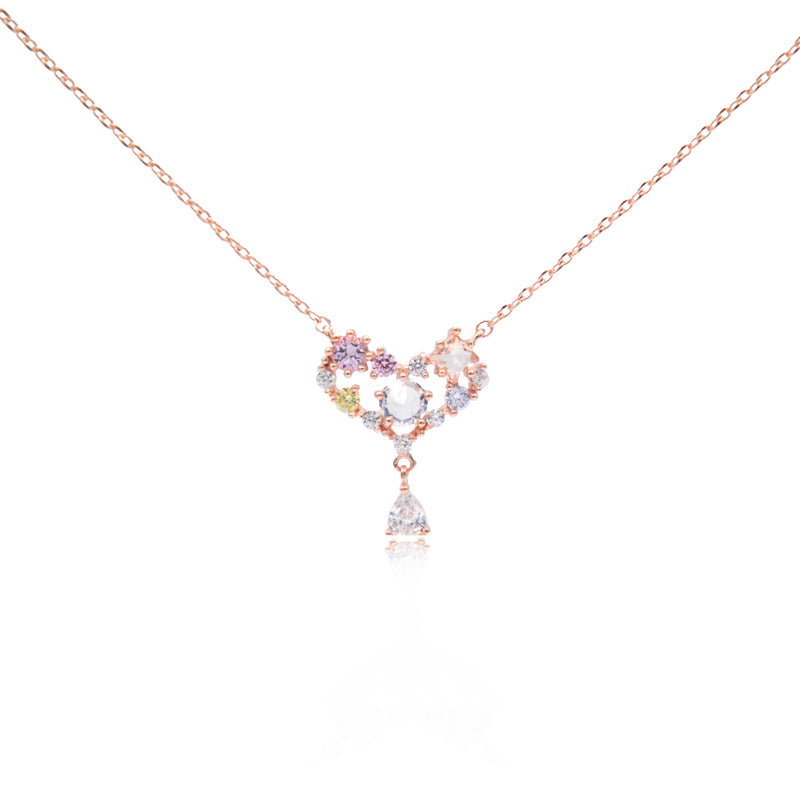 Jewel Heart Prism Necklace