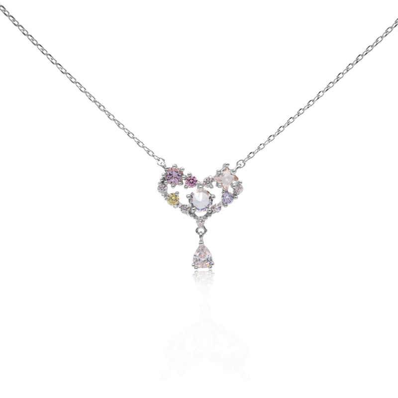 Jewel Heart Prism Necklace