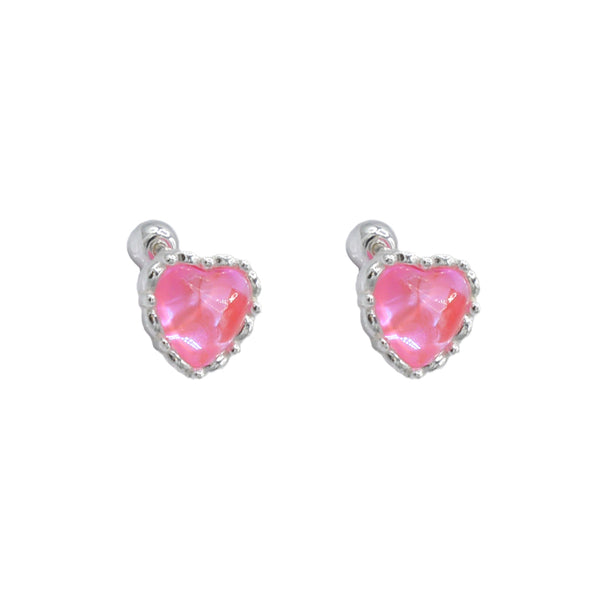 Heart Screwback Earrings