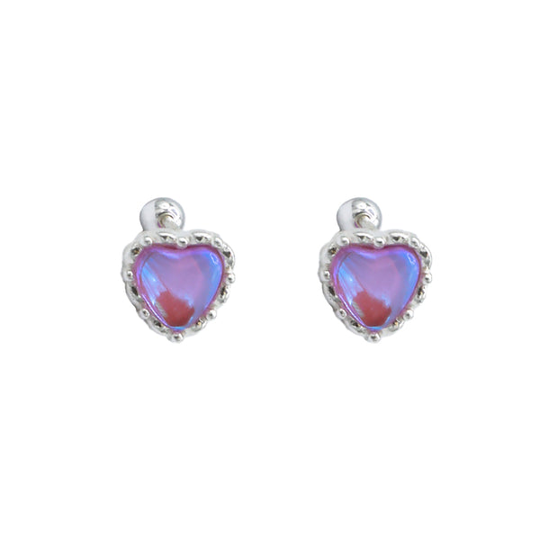 Heart Screwback Earrings