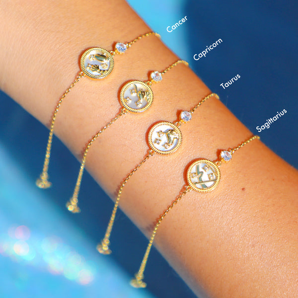 Mother of Pearl Zodiac Bracelet