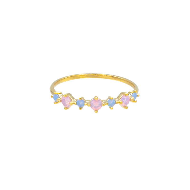 Pastel Pink & Blue Gem Ring