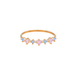 Pastel Pink & Blue Gem Ring