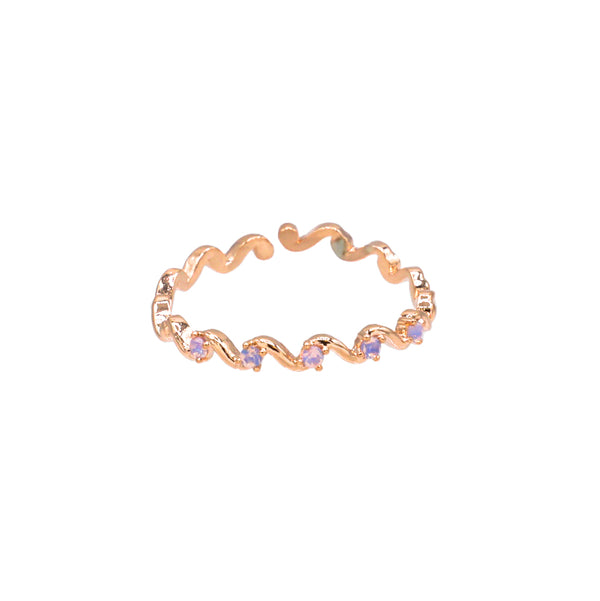 Wavy Gem Ring