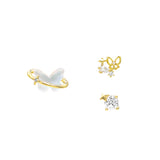 Orbit Butterfly Earrings Set