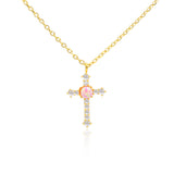 Opal Cross Necklace