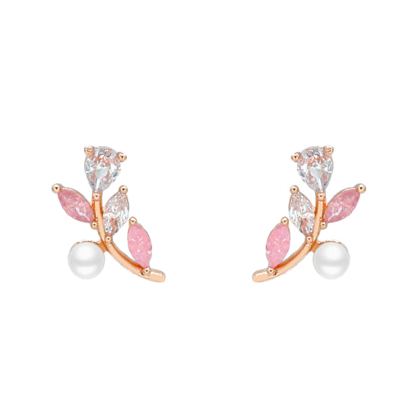 Pink Floral Earrings