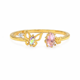 Butterfly Meets Gem Ring