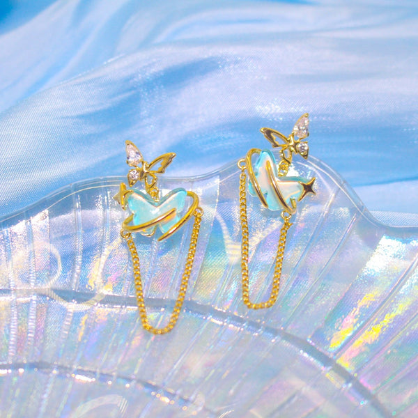 Dancing Butterfly Orbit Earrings