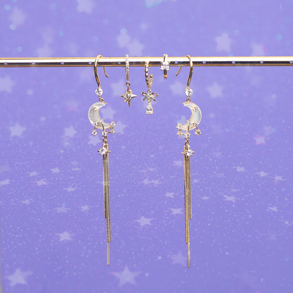 Zodiac Moon Drop Earrings