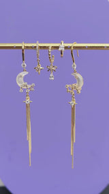 Zodiac Moon Drop Earrings