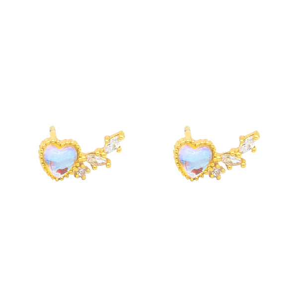 Holographic Heart Earrings