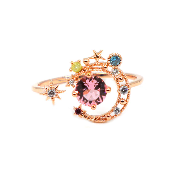 Colorful Moon Ring