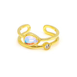 Teardrop Glass Ring