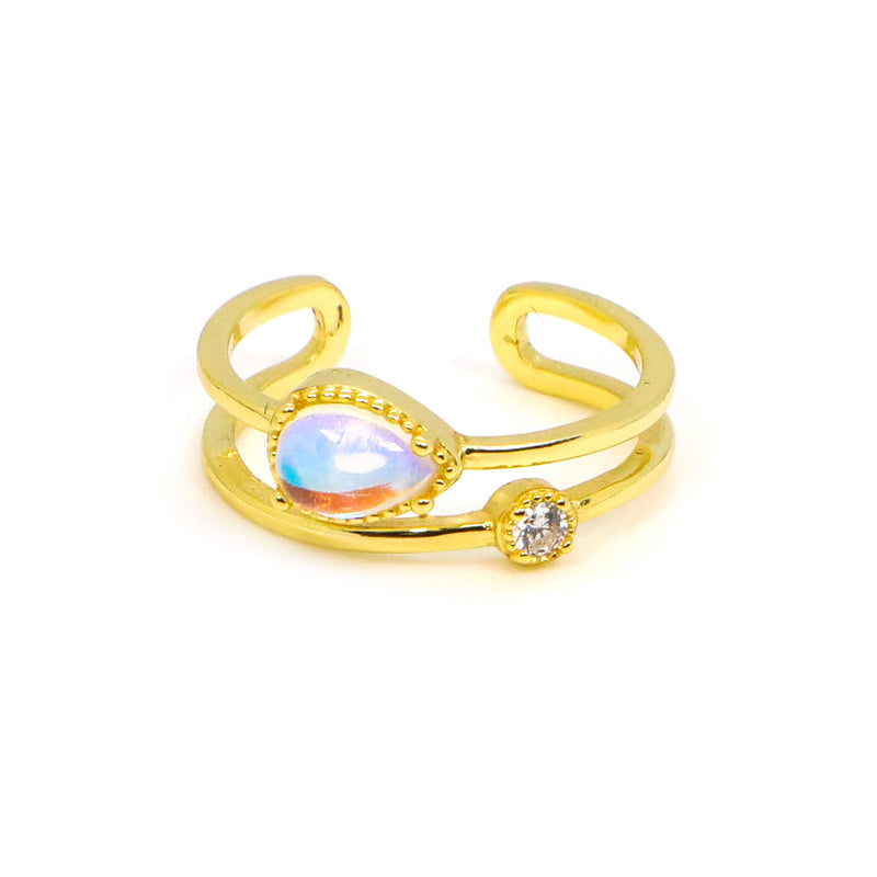 Teardrop Glass Ring