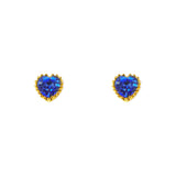 Royal Blue Heart Earrings