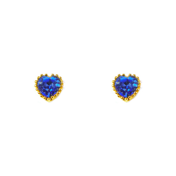 Royal Blue Heart Earrings