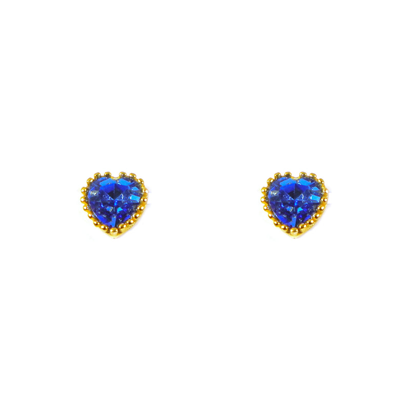 Royal Blue Heart Earrings