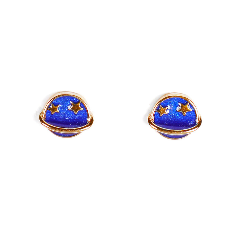 Blue Saturn Studs