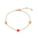 Flower & Heart Bracelet