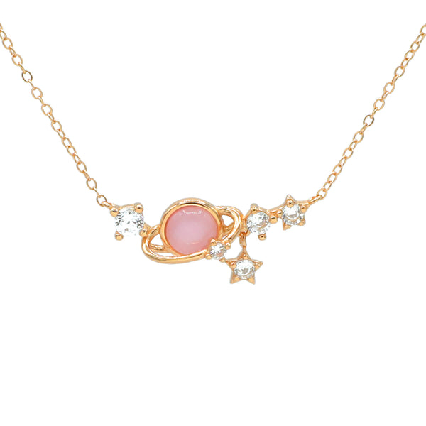 Pink Planet Necklace