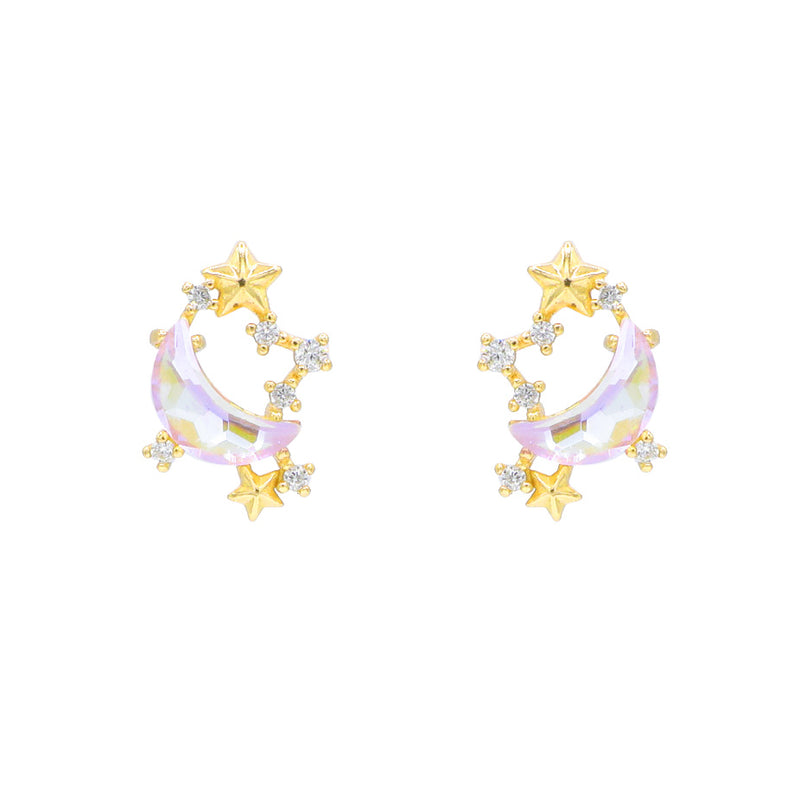 Glass Moon Earrings