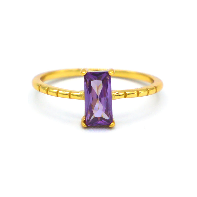Purple Rectangle Ring