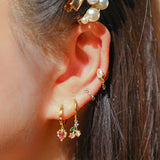 Cherry Huggie Earrings