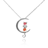Cat on the Moon Necklace