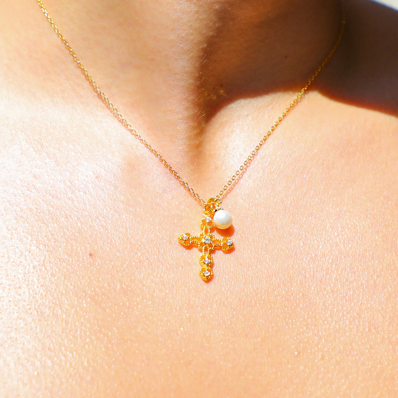 Sparkle Cross Necklace