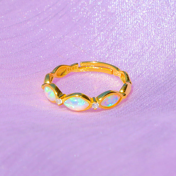 Blowing Bubbles Opal Ring