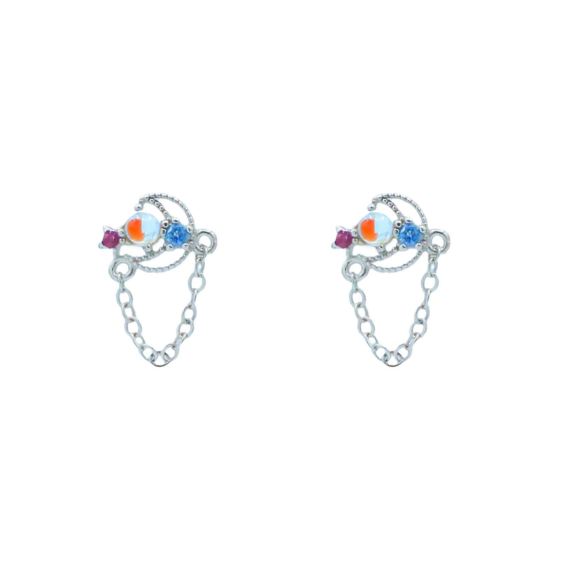 Gleaming Moon Earrings