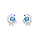 Colorful Moon Earrings