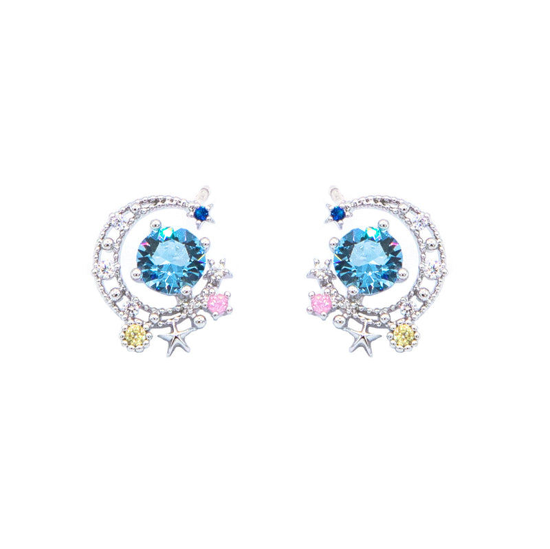 Colorful Moon Earrings