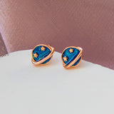 Blue Saturn Studs