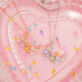 Dancing Butterfly on the Moon Necklace