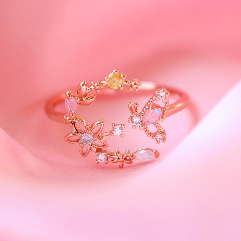 Pastel Butterfly Ring