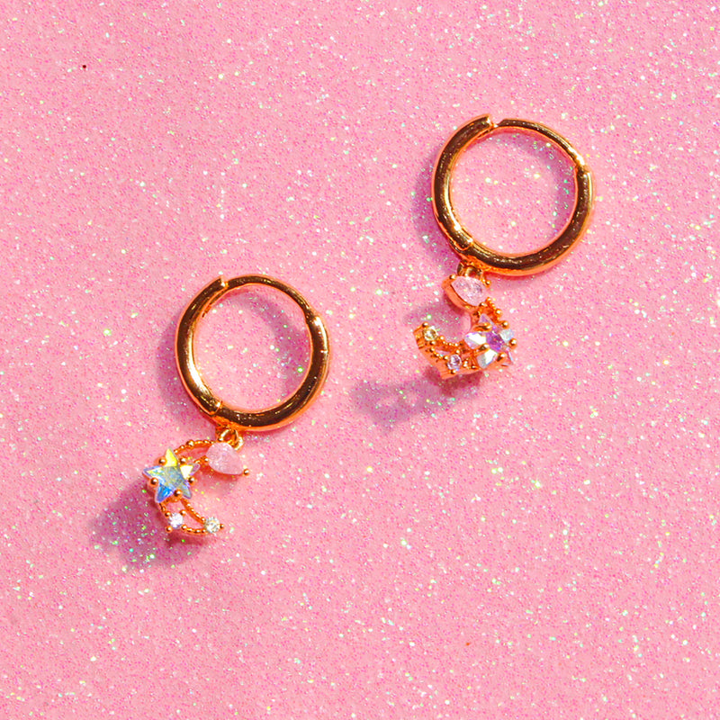 Mini Luna Huggie Earrings